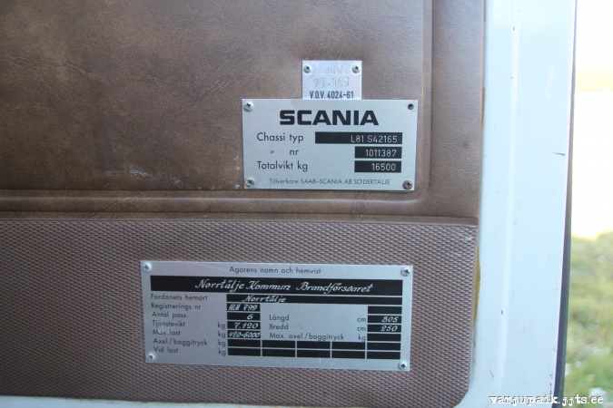 tuletõrjeauto Scania L81S 42 165