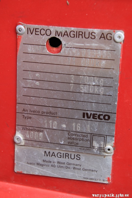 tuletõrjeauto Iveco Magirus-110.16AF 31